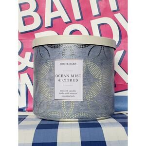 BBW Ocean Mist & Citrus Large 3 Wick Candle Home Fragrance Decor